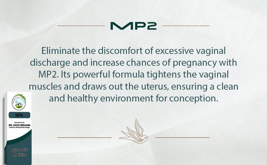 MP2- Ending the flow of leucorrhoea and intubating the prolapsed uterus to establish pregnancy, the wart falls and constricts the uterus.