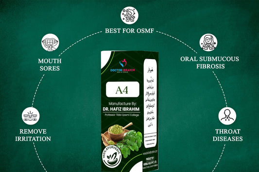 A4 - For mouth sores, canker sores and throat diseases (منہ کے چھالے زخم ناسور حلق کے امراض کیلئے)